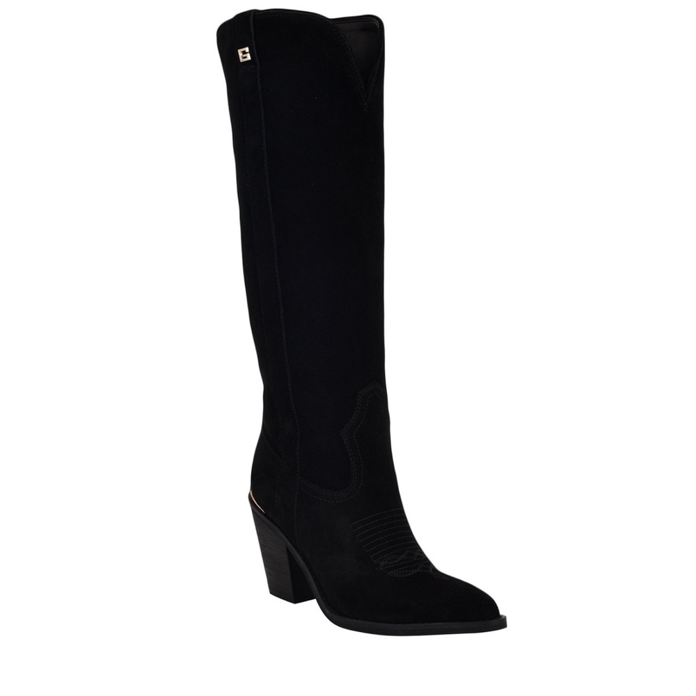 Guess Suede black Boots Sashan Knee-High boots 9